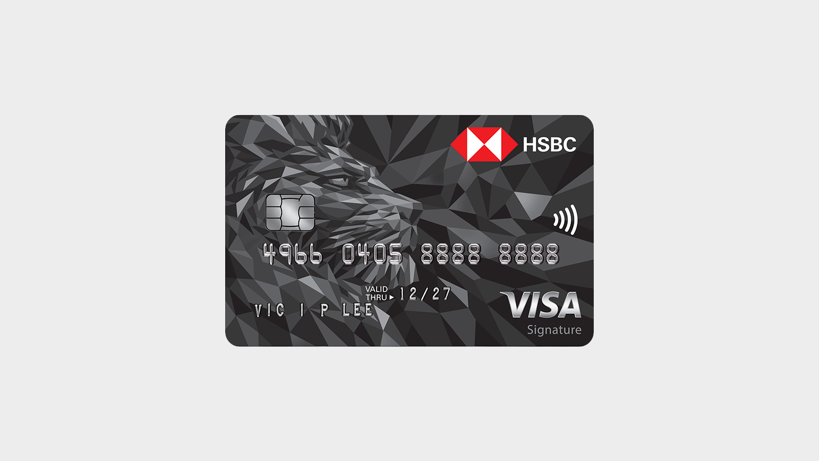 滙豐 Visa Signature 卡 卡面